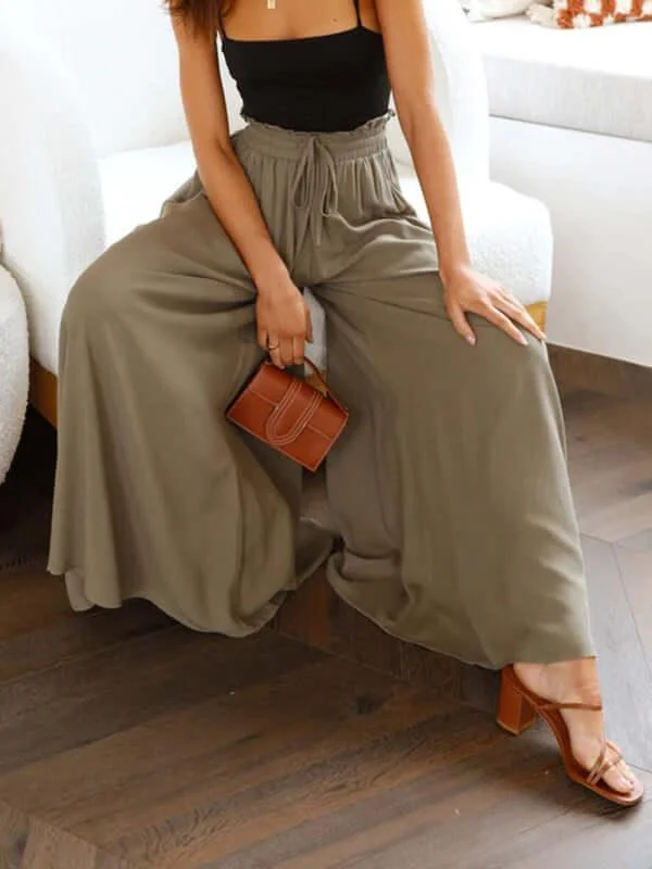 Women's pants for beach parties Casual Loose Wide Leg Women Pants