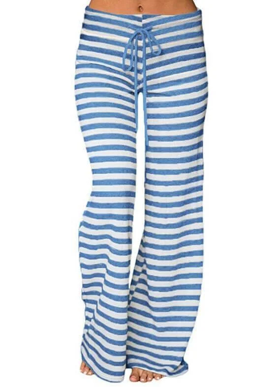 Women's long - length casual pants Comfortable Striped Women Pants