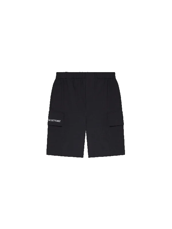 Women's discounted work pants Womens Organic Cotton Blend Cargo Shorts—black