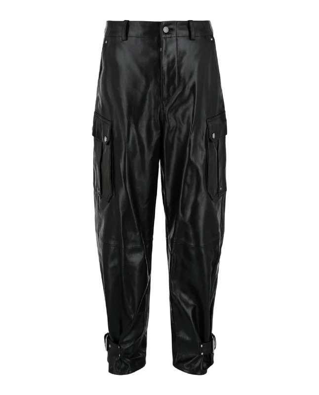 Women's Cargo Pants with Adjustable Cuffs in Mustard Yellow for a Versatile and Trendy Look Leather Cargo Pants Women's Cargo Pants with Adjustable Cuffs in Mustard Yellow for a Versatile and Trendy Look Leather Cargo Pants
