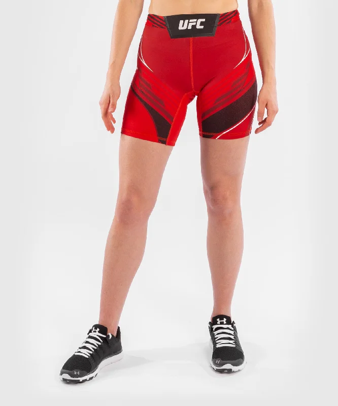 Women's pants for yoga studio UFC Venum Authentic Fight Night Women's Vale Tudo Shorts - Long Fit - Red Women's pants for yoga studio UFC Venum Authentic Fight Night Women's Vale Tudo Shorts - Long Fit - Red
