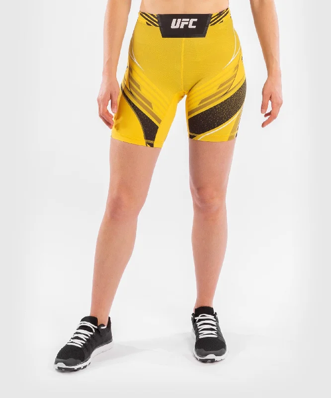 Women's velvet party pants UFC Venum Authentic Fight Night Women's Vale Tudo Shorts - Long Fit - Yellow Women's velvet party pants UFC Venum Authentic Fight Night Women's Vale Tudo Shorts - Long Fit - Yellow
