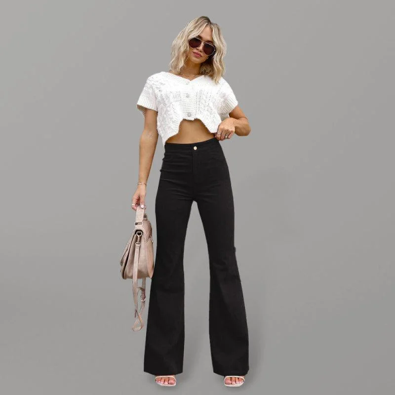 Women's wide - leg dress pants Wide Leg Flared Corduroy Women Pants