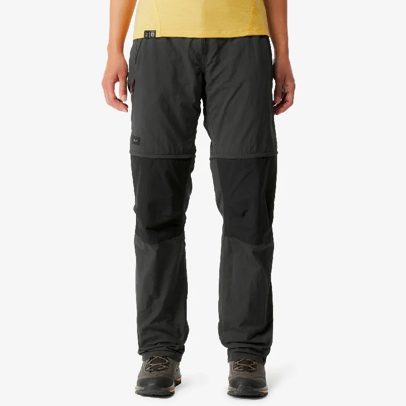 Women's wide - leg dress pants Forclaz Women's MT100 2-in-1 Zip-Off Hiking Pants