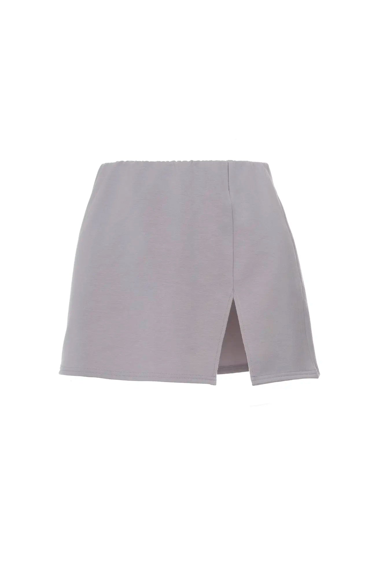 Cotton blend skirts for durability Front Slit Mini Skirt