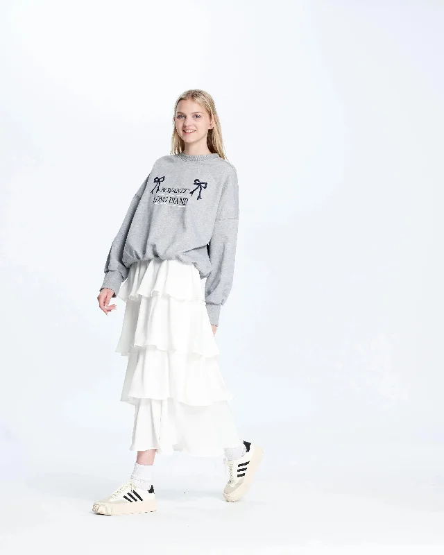 Linen blend skirts for breathability 1411Q Tiered Skirt