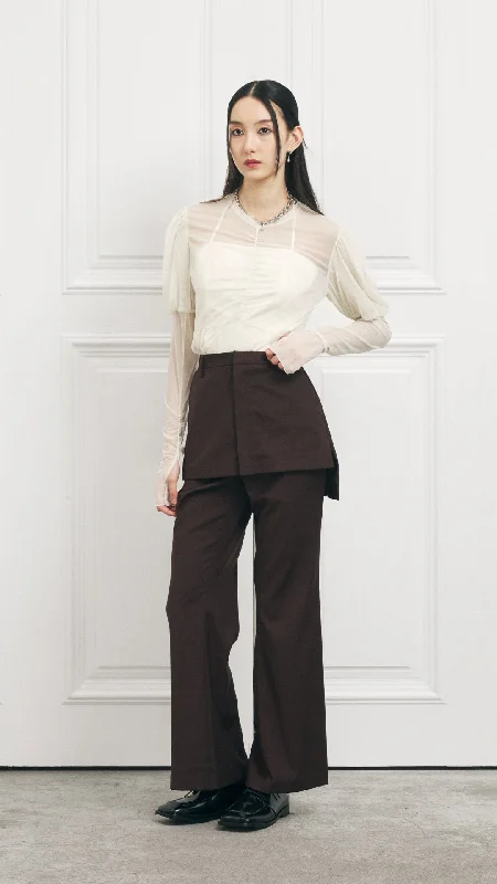 Patterned Geometric Women Shorts for a Modern Appeal  2-in-1 Flared Pants