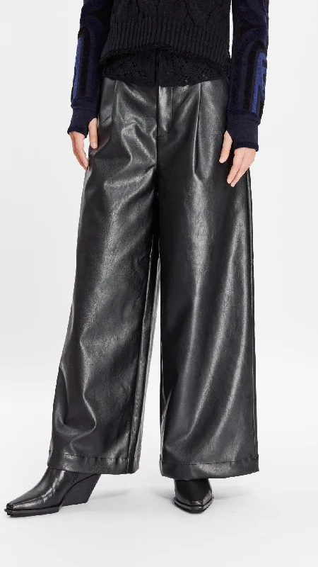 Denim Women Shorts with Distressed Details for a Casual Vibe  Faux Leather Pants