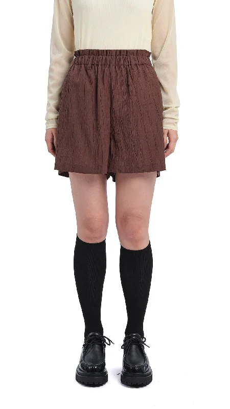 Tie - Waist Women Shorts for a Customizable Fit  Creased Shorts