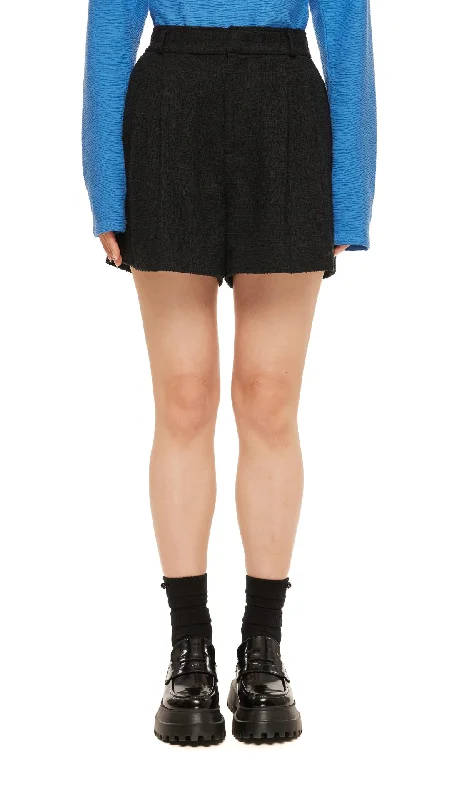 Patterned Geometric Women Shorts for a Modern Appeal  Pleats Shorts
