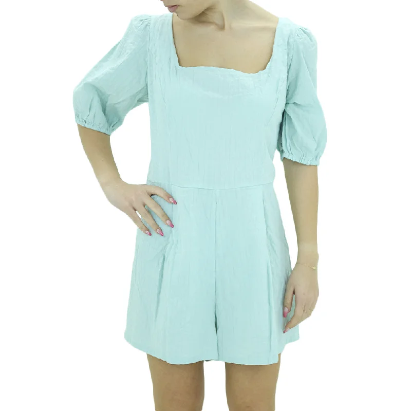 Ruffled women jumpsuits with a feminine touch for a date night Women's Ribbed Casual Jumpsuit,Aqua Ruffled women jumpsuits with a feminine touch for a date night Women's Ribbed Casual Jumpsuit,Aqua