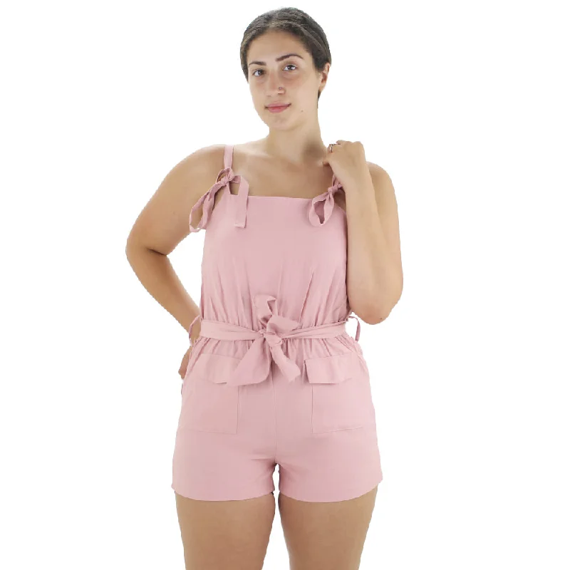 Women jumpsuits with mesh panels for a sexy and trendy appearance Women's 2 Front Pockets Jumpsuit,Pink Women jumpsuits with mesh panels for a sexy and trendy appearance Women's 2 Front Pockets Jumpsuit,Pink