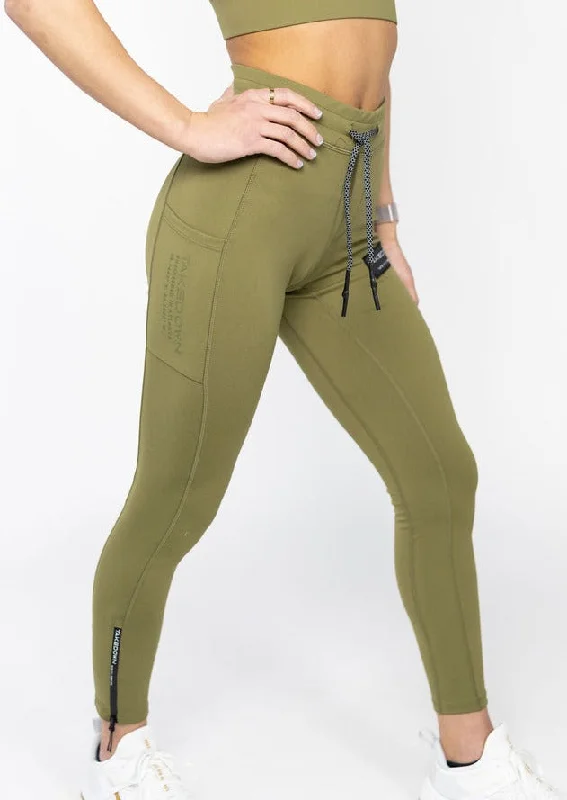 Women's name - brand tight trousers Energy Jogger Legging Army Green