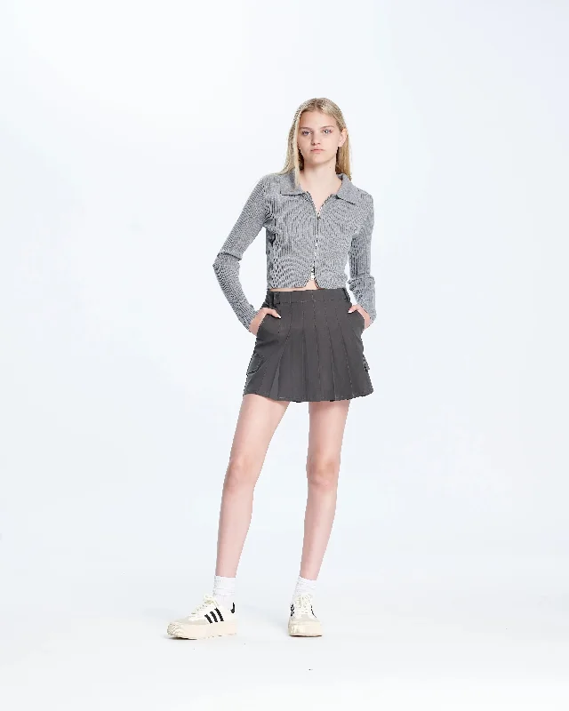 Skirts for pregnant women 7253 Cargo Skirts with Belts