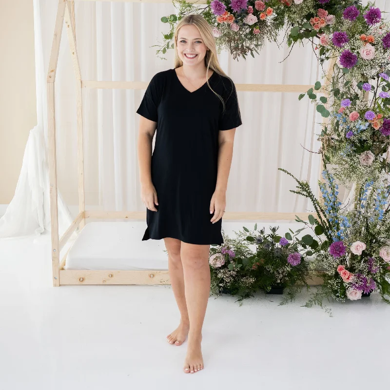 Cotton women jumpsuits for a comfortable and natural - feeling everyday option Women's T-Shirt Dress in Midnight Cotton women jumpsuits for a comfortable and natural - feeling everyday option Women's T-Shirt Dress in Midnight