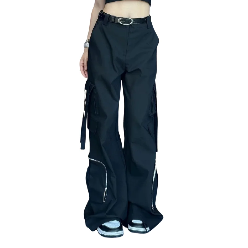 Women's Cargo Pants with Adjustable Cuffs in Mustard Yellow for a Versatile and Trendy Look Women's American Solid Color Multi-Pocket Pants Women's Cargo Pants with Adjustable Cuffs in Mustard Yellow for a Versatile and Trendy Look Women's American Solid Color Multi-Pocket Pants