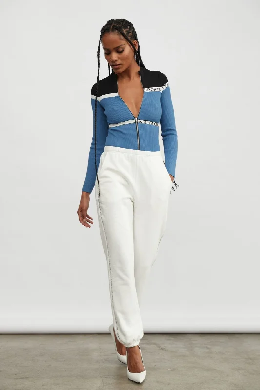 Drawstring - Waist Women's Cotton - Blend Sweatpants in White for a Casual and Comfortable Everyday Look ATOIR SPORTS CLUB Womens The All Star Track Pants - White Drawstring - Waist Women's Cotton - Blend Sweatpants in White for a Casual and Comfortable Everyday Look ATOIR SPORTS CLUB Womens The All Star Track Pants - White