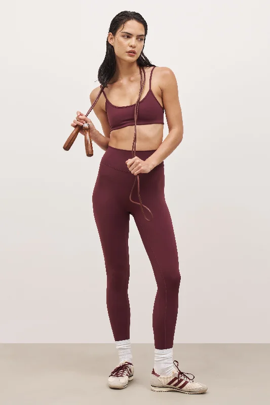 Women's nylon tight trousers Base Sculpting Leggings - Merlot