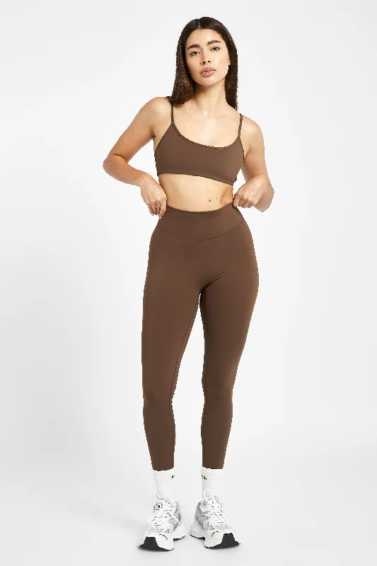 Women's leather - look tight trousers Base Sculpting Leggings - Truffle