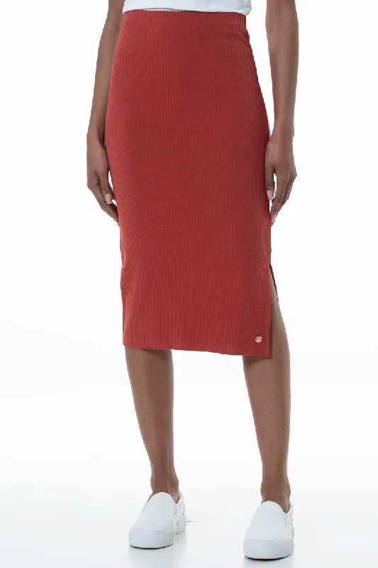 High - Waisted Women's Jogger Sweatpants in Black with Zip Pockets for a Stylish and Practical Look Bodycon Skirt _ 153862 _ Red