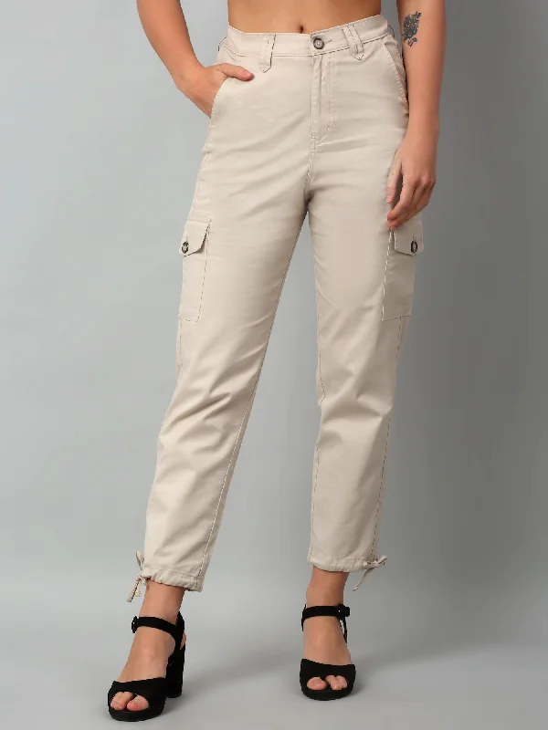 Women's Slim Fit Ripstop Cargo Pants in Olive Green for Outdoor Adventures Women's Casual Beige Ankle length Mid rise Cargo Pants Women's Slim Fit Ripstop Cargo Pants in Olive Green for Outdoor Adventures Women's Casual Beige Ankle length Mid rise Cargo Pants