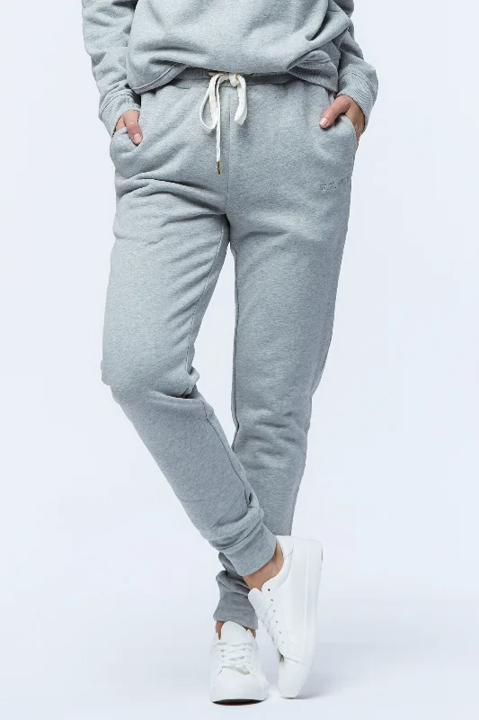 Slim - Fit Women's Compression Sweatpants in Navy for Intense Workouts and Support Casa Amuk WOMENS SLIM JOGGER PANT- GREY MARLE