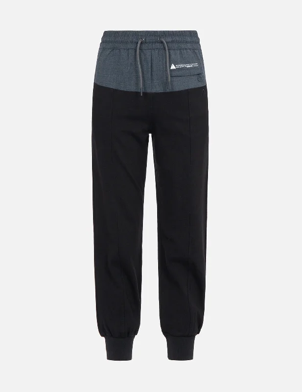 Women's Wide - Leg Sweatpants in Beige with Elastic Cuffs for a Relaxed and Trendy Outfit Contrasting Panel Sweatpants Women's Wide - Leg Sweatpants in Beige with Elastic Cuffs for a Relaxed and Trendy Outfit Contrasting Panel Sweatpants