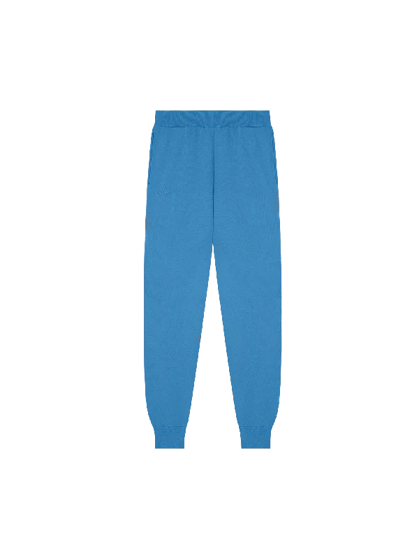 Plus Size Women's Elastic - Waist Sweatpants in Dark Green with a Flattering Fit Womens DNA Knitted Track Pants—geyser blue