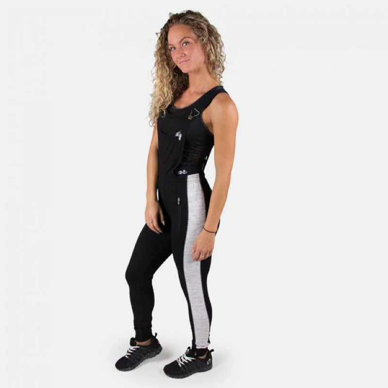 Slim - Fit Women's Compression Sweatpants in Navy for Intense Workouts and Support Dolores Dungarees -Black/Gray Slim - Fit Women's Compression Sweatpants in Navy for Intense Workouts and Support Dolores Dungarees -Black/Gray