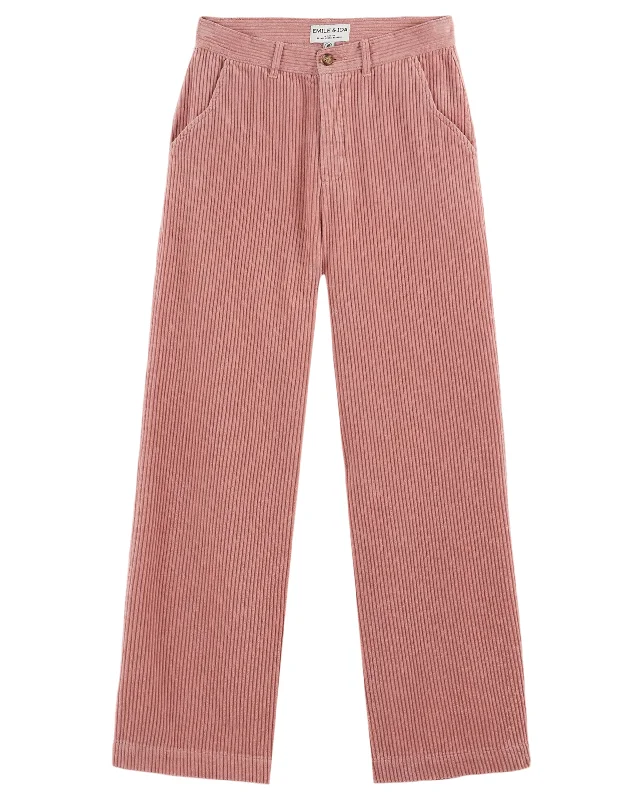 Women jumpsuits with tiered pants for added volume and style Pantalon Velours Droit