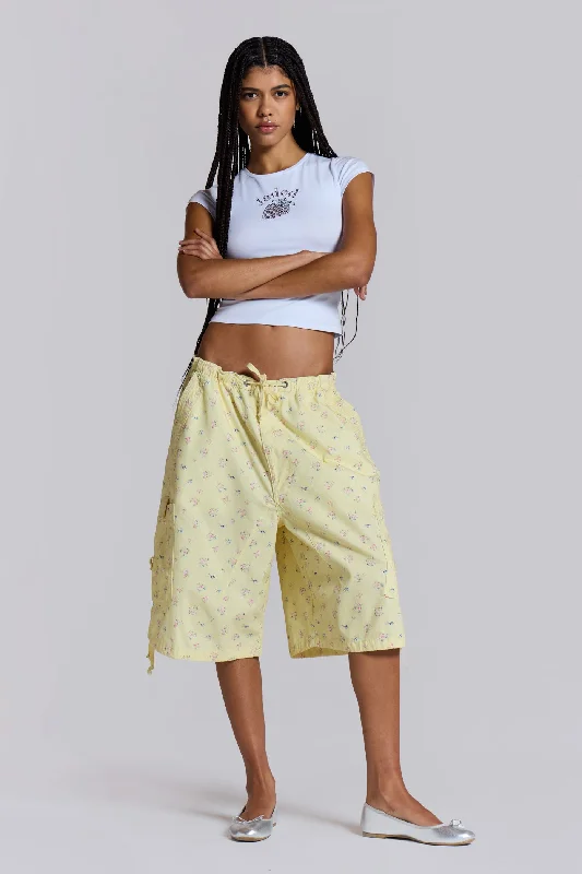 Plus Size Women's Drawstring - Waist Cargo Pants in Gray for a Relaxed and Casual Outfit Floral Parachute Cargo Shorts Plus Size Women's Drawstring - Waist Cargo Pants in Gray for a Relaxed and Casual Outfit Floral Parachute Cargo Shorts