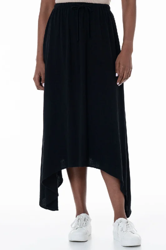 Women's Ankle - Length Sweatpants in Olive Green with Reflective Stripes for Nighttime Runs Hanky Hem Skirt _ 152029 _ Black Women's Ankle - Length Sweatpants in Olive Green with Reflective Stripes for Nighttime Runs Hanky Hem Skirt _ 152029 _ Black