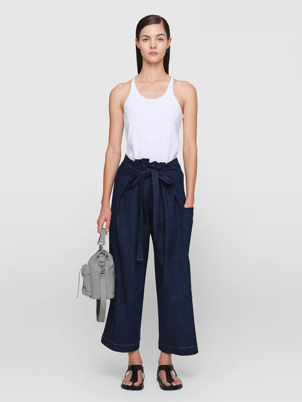 Women jumpsuits with a halter neck for a stylish and flattering choice Japanese Denim "Lewi" Pants Blue Denim Women jumpsuits with a halter neck for a stylish and flattering choice Japanese Denim "Lewi" Pants Blue Denim