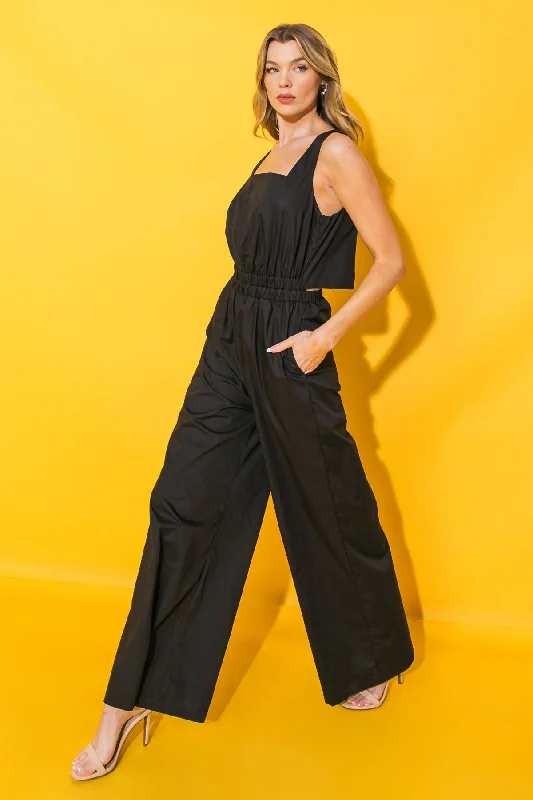 Velvet women jumpsuits for winter formal occasions LIFE WITH YOU POPLIN JUMPSUIT