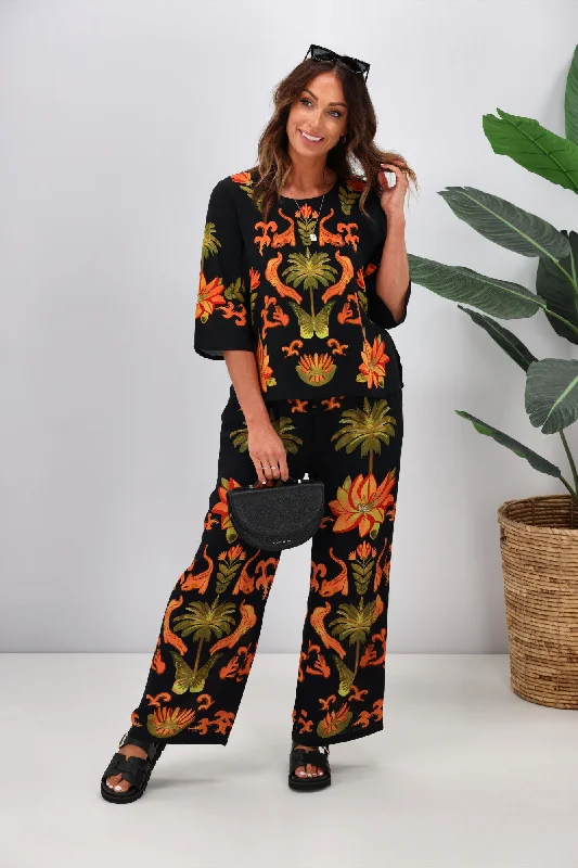Women's hand - washable tight trousers Joop & Gypsy Macarena Spritz Top/Pant Set Multi