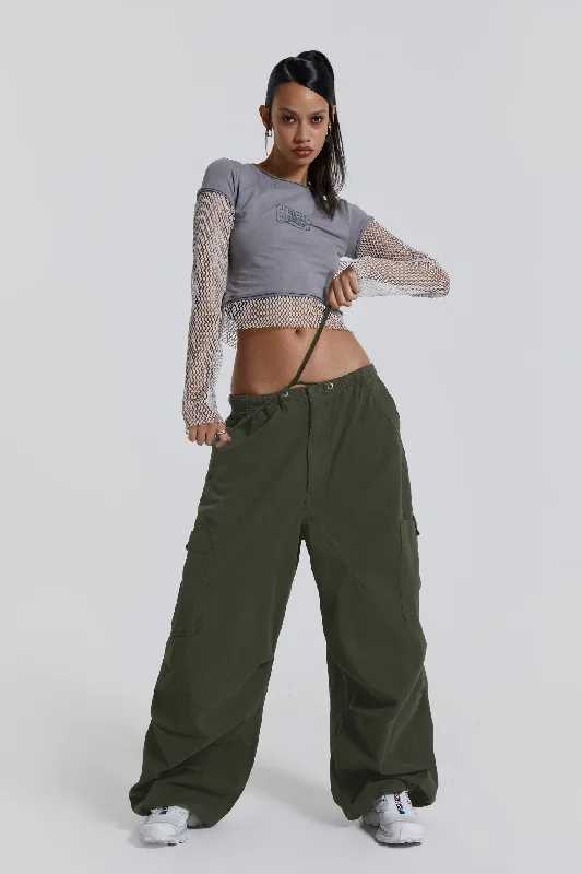Women's Cargo Pants with Adjustable Cuffs in Mustard Yellow for a Versatile and Trendy Look Khaki Parachute Cargo Pants Women's Cargo Pants with Adjustable Cuffs in Mustard Yellow for a Versatile and Trendy Look Khaki Parachute Cargo Pants