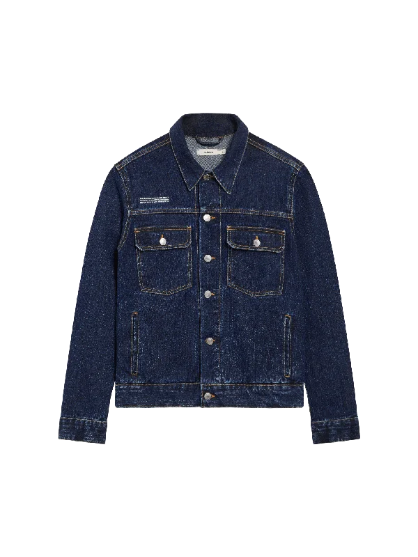 Women's military - style jackets with epaulets for a tough and fashionable appearance Womens Nettle Denim Jacket—rinse wash Women's military - style jackets with epaulets for a tough and fashionable appearance Womens Nettle Denim Jacket—rinse wash