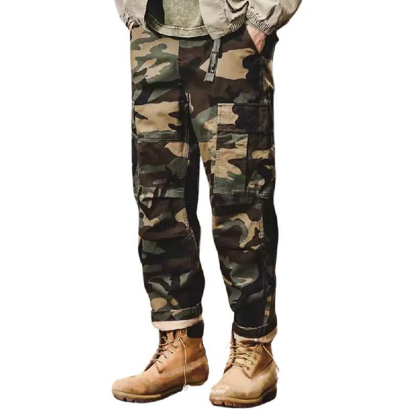 Women's Cargo Pants with Knee Pads in Black for Skateboarding or Biking New Trendy Brand Loose Straight Camouflage Cargo Pants Women's Cargo Pants with Knee Pads in Black for Skateboarding or Biking New Trendy Brand Loose Straight Camouflage Cargo Pants