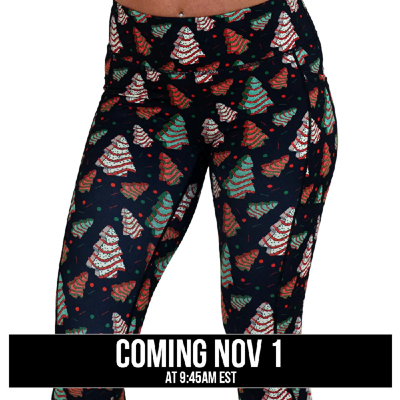Women's blue tight trousers Oh Christmas Tree Leggings