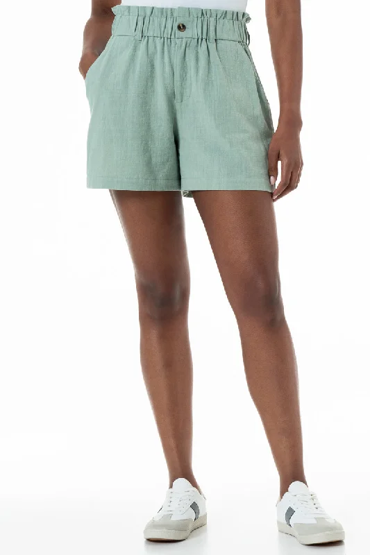 Women's Wide - Leg Sweatpants in Beige with Elastic Cuffs for a Relaxed and Trendy Outfit Paperbag Shorts _ 151986 _ Sage