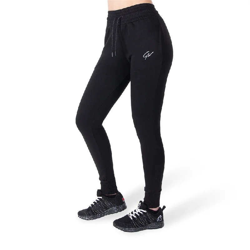 High - Waisted Women's Jogger Sweatpants in Black with Zip Pockets for a Stylish and Practical Look Pixley Sweatpants -Black