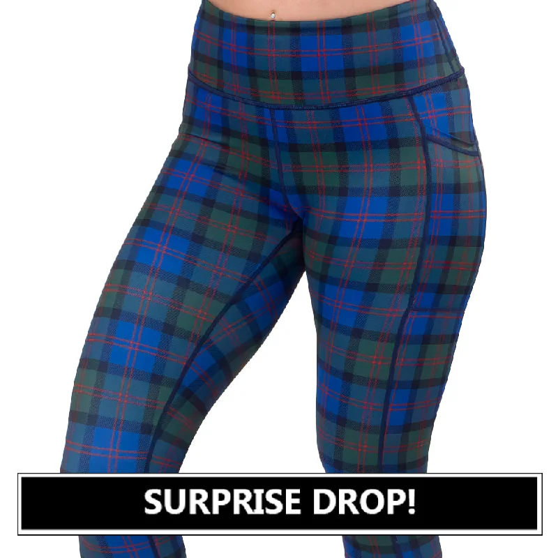 Women's leather - look tight trousers Polar Plaid Leggings