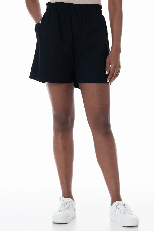 Women's Ankle - Length Sweatpants in Olive Green with Reflective Stripes for Nighttime Runs Poplin Pull On Shorts _ 151991 _ Black Women's Ankle - Length Sweatpants in Olive Green with Reflective Stripes for Nighttime Runs Poplin Pull On Shorts _ 151991 _ Black