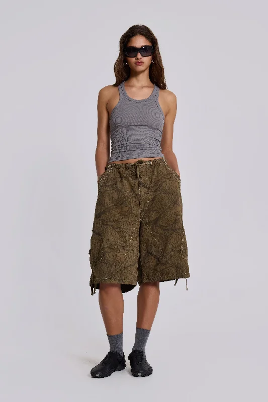 Regular Fit Women's Cargo Pants with Embroidered Details in Pink for a Unique and Stylish Touch Forest Camo Parachute Shorts Regular Fit Women's Cargo Pants with Embroidered Details in Pink for a Unique and Stylish Touch Forest Camo Parachute Shorts