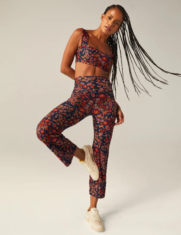 Women's size - 3XL tight trousers Retro Press Floral SoftMark Retro Cropped Pant