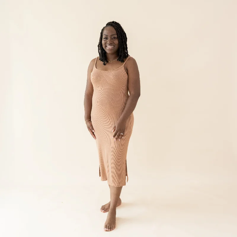 Women jumpsuits with a ruched bodice for a more feminine and form - fitting appearance Women's Ribbed Cami Dress in Latte Women jumpsuits with a ruched bodice for a more feminine and form - fitting appearance Women's Ribbed Cami Dress in Latte