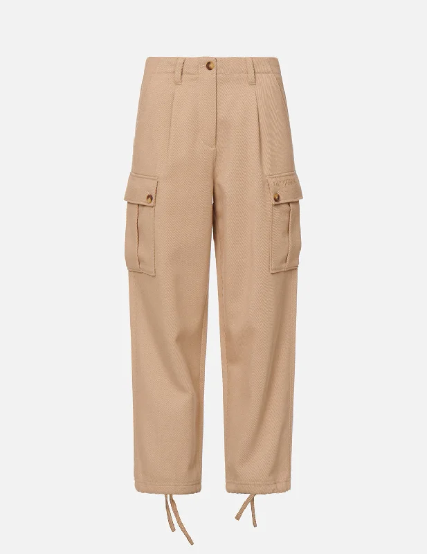 Women's Ankle - Length Sweatpants in Olive Green with Reflective Stripes for Nighttime Runs Seagull Embroidered Cargo Twill Pants Women's Ankle - Length Sweatpants in Olive Green with Reflective Stripes for Nighttime Runs Seagull Embroidered Cargo Twill Pants
