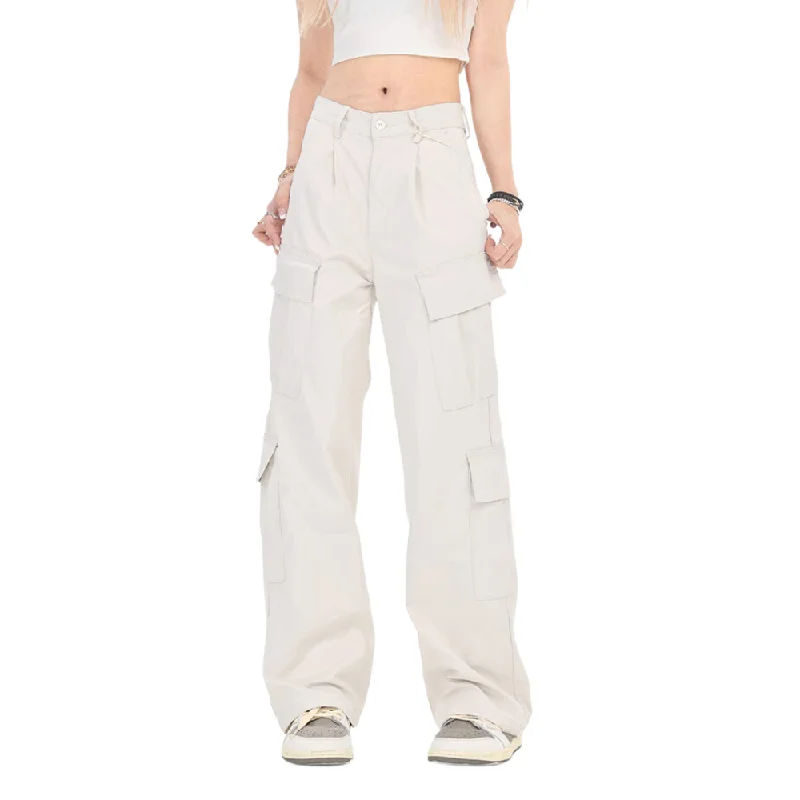 Women's Cargo Jogger Pants in Charcoal with Reflective Stripes for Nighttime Exercises Simple Multi-Pocket Cargo Pants Women's Cargo Jogger Pants in Charcoal with Reflective Stripes for Nighttime Exercises Simple Multi-Pocket Cargo Pants