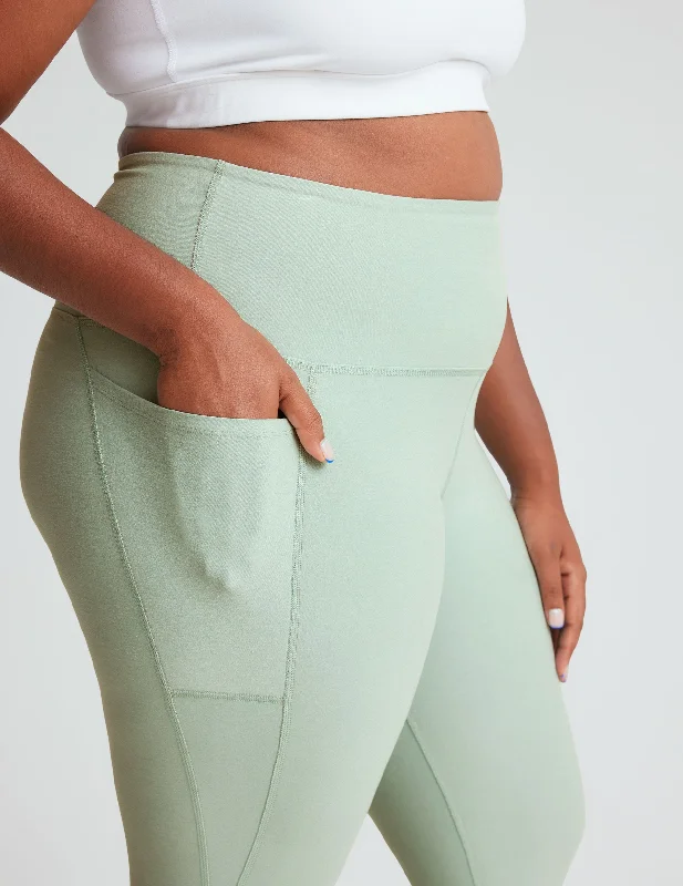 Women's plain - colored plus - size tight trousers Spacedye Out Of Pocket High Waisted Midi Legging Women's plain - colored plus - size tight trousers Spacedye Out Of Pocket High Waisted Midi Legging
