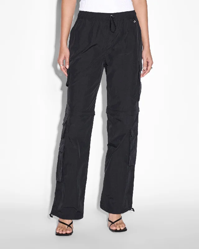 Women's Wide - Leg Denim Cargo Pants in Dark Wash with Distressed Details for a Trendy Appearance TACTIC CARGO PANT BLACK Women's Wide - Leg Denim Cargo Pants in Dark Wash with Distressed Details for a Trendy Appearance TACTIC CARGO PANT BLACK